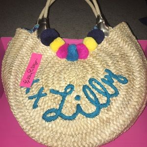 Lily Pulitzer straw purse